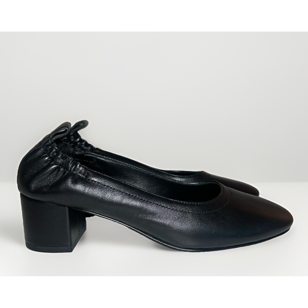 Everlane Women's SIZE 7 M Black Leather The Day‎ Heel Pumps Minimalist Capsule